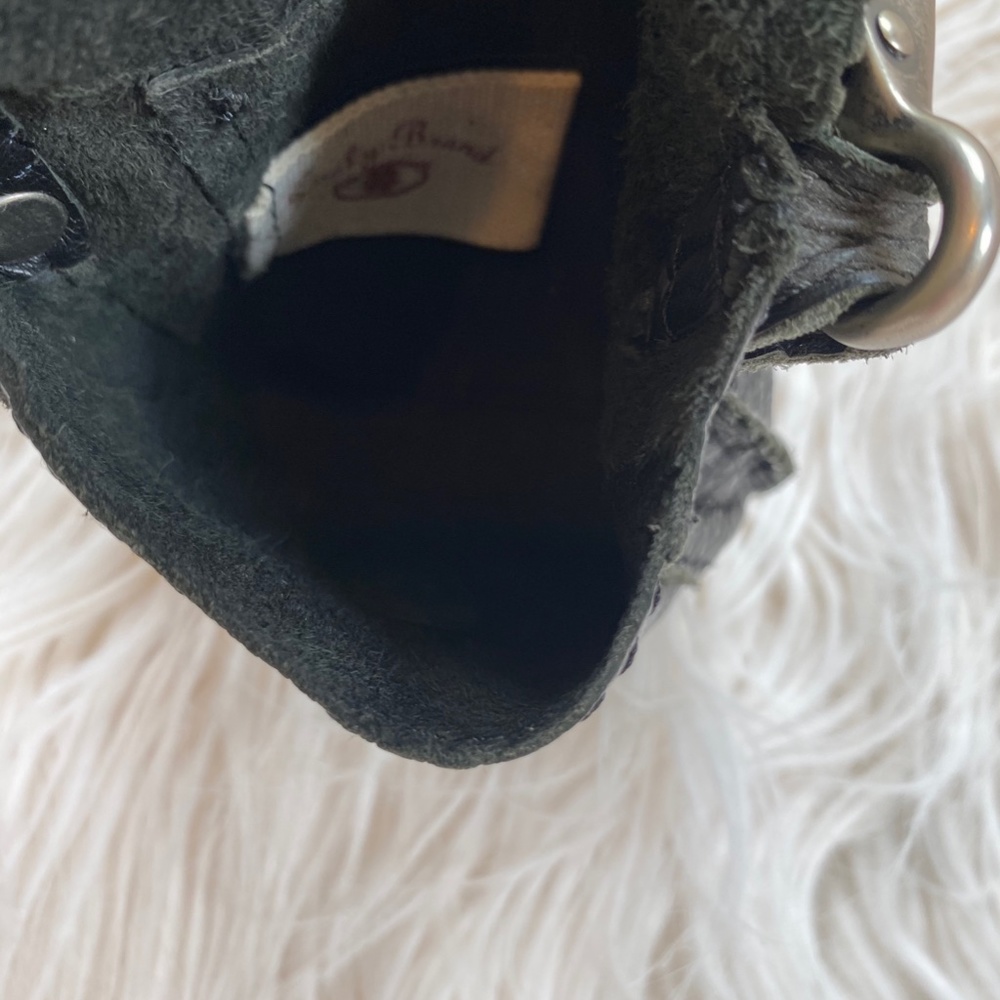 Lucky Brand Mini Black Leather Crossbody Bag - Picture 4 of 7